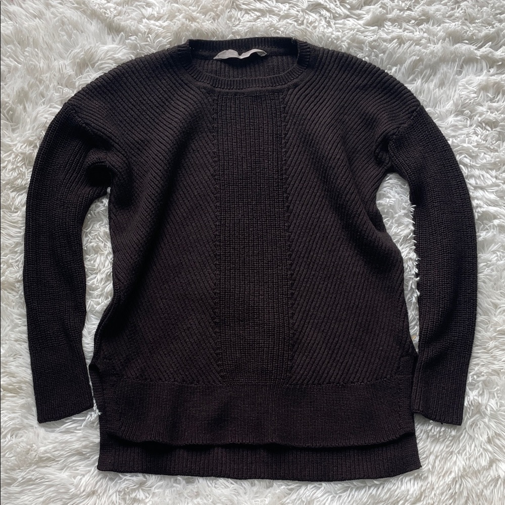 Athleta Ribbed Knit Merino Blend Tunic Sweater